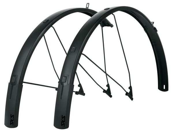SKS Schutzblechgarnitur Bluemels Style Kunststoff 28&quot; 56mm schwarz matt 