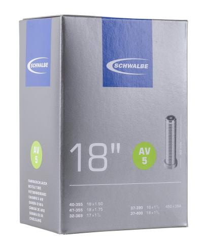 Schwalbe Schlauch AV5 18" 32/47-355/400 Autoventil  Produktbild 1
