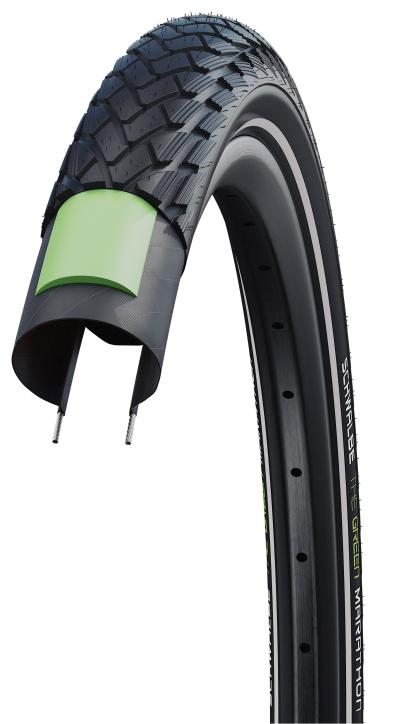 Schwalbe Pneu Green Marathon 16x1.75 GG Starr mit Reflexstreifen black  Produktbild 3
