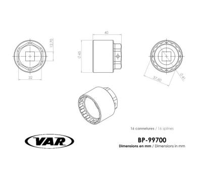 VAR Kettenblatt-Montagewerkzeug für Shimano STEPS BP-99700  Produktbild 1