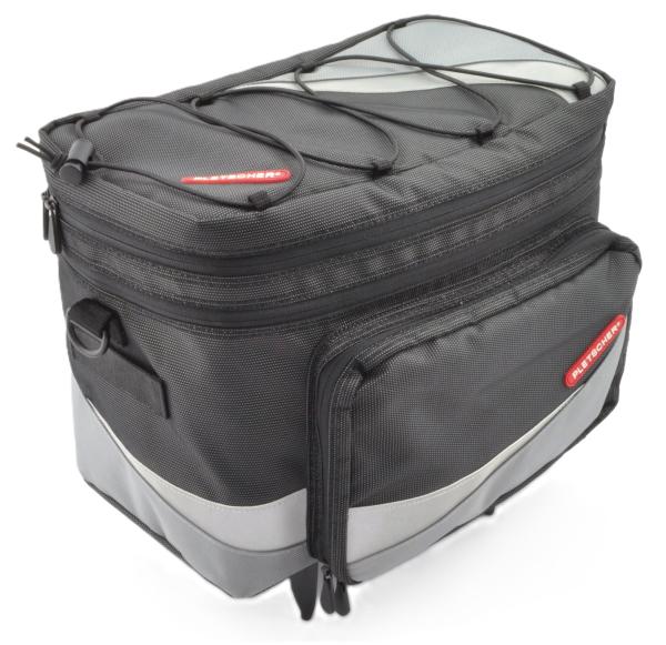 Pletscher Gepäckträgertasche Basilea mit 3-Punkte Adapter schwarz 