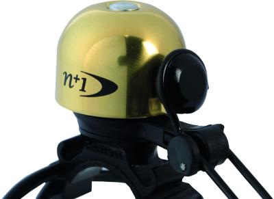 Bike Attitude Glocke 22.2 oder 25.4 mm drehbar aus Messing m. Hammer schwarz  Produktbild 1