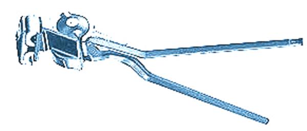 Pletscher Mittelstütze Zweibein metallic-silber 