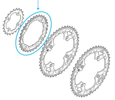 Shimano Kettenblatt DEORE FC-M590 32 Zähne schwarz  Produktbild 1