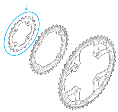 Shimano Kettenblatt DEORE FC-M590 26 Zähne schwarz  Produktbild 1