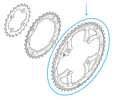 Shimano Kettenblatt DEORE FC-M590 48 Zähne für Hosenschutz schwarz  Produktbild 1