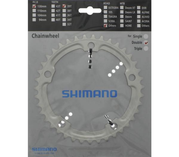 Shimano Kettenblatt TIAGRA FC-R550 39 Z&auml;hne silber 