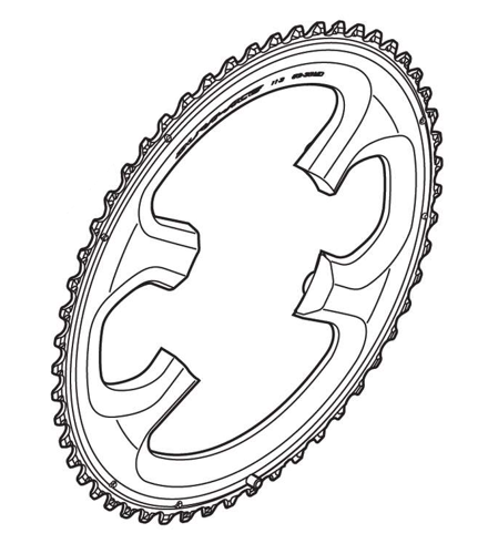 Shimano Kettenblatt DURA-ACE FC-9000 50 Z&auml;hne MA 