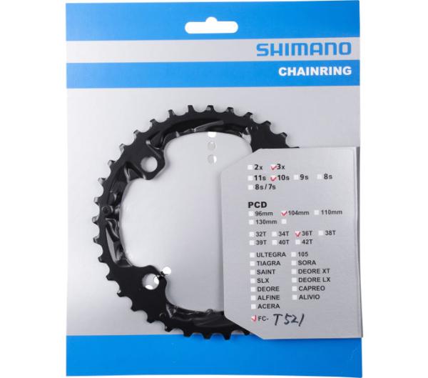 Shimano Kettenblatt FC-T521 36 Z&auml;hne AL schwarz 